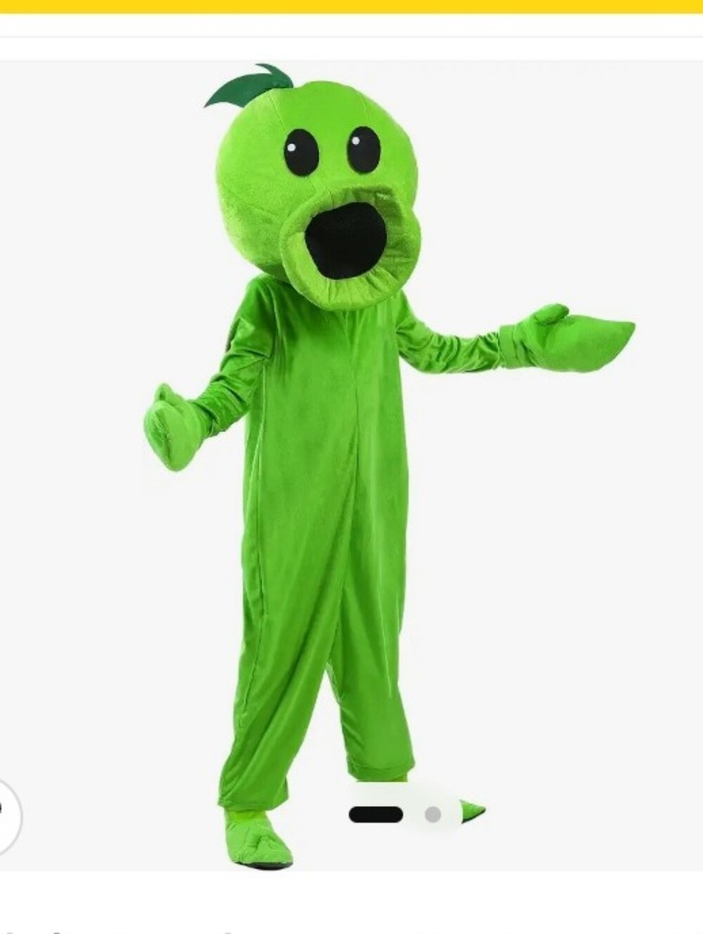 Kids Green Plush Character Costume - Halloween Full-Body Outfit